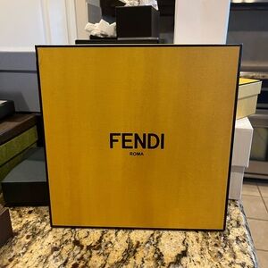 Fendi Roma Gold scarf Accent Box